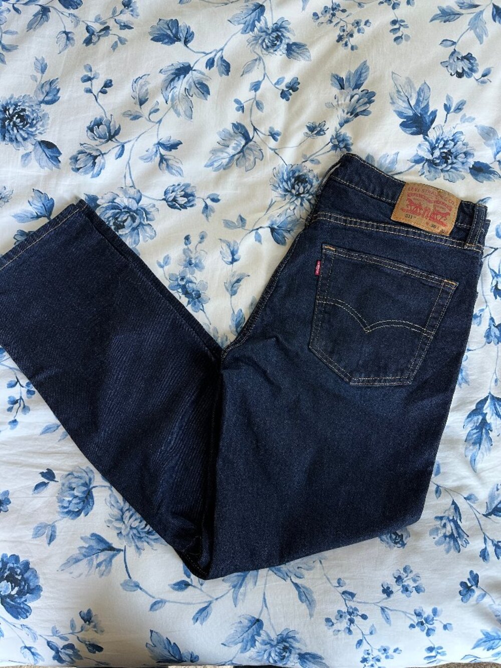 Levi's 511 Slim Jeans Men's 36x30 Dark Blue Stretch PC9-04511-4534
